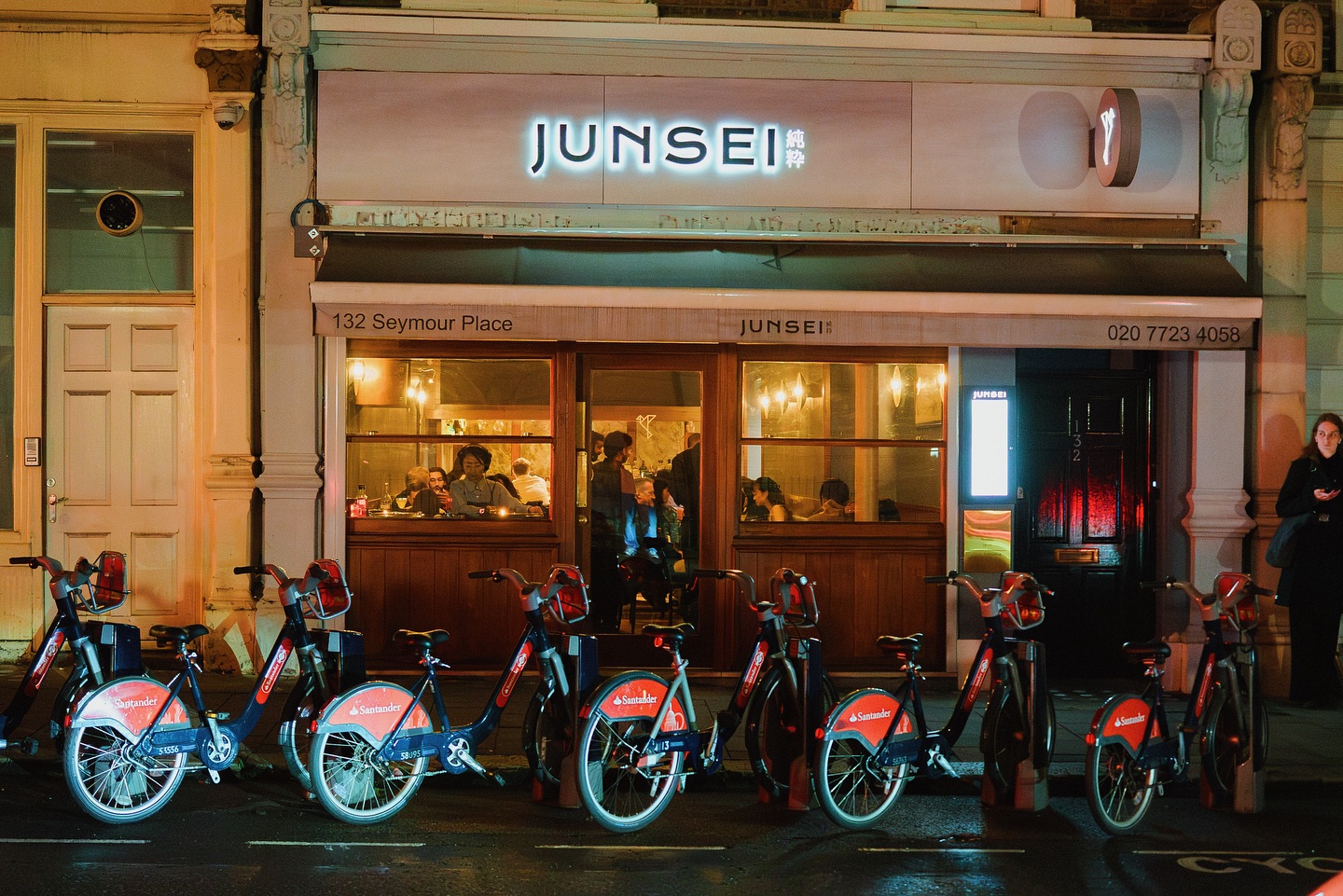 Junsei restaurant in Marylebone photographed during an evening business shoot