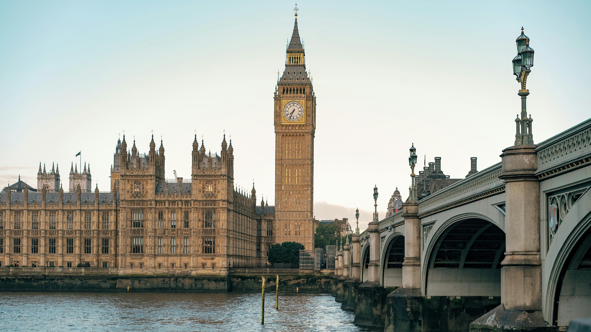 Graduate photographed near Big Ben and Westminster